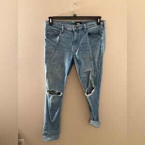 Paige Men’s Distressed Blue Jeans